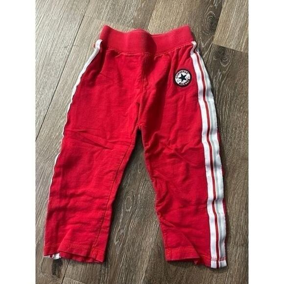 Converse Toddler Boys 3T Red Sweatpants GUC - Some Wear - Comfy Everyday Pants - Picture 1 of 4